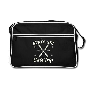 Girls Ski Holiday 2026 Après Ski Girls Trip Party - Retro Bag - black/white - Front