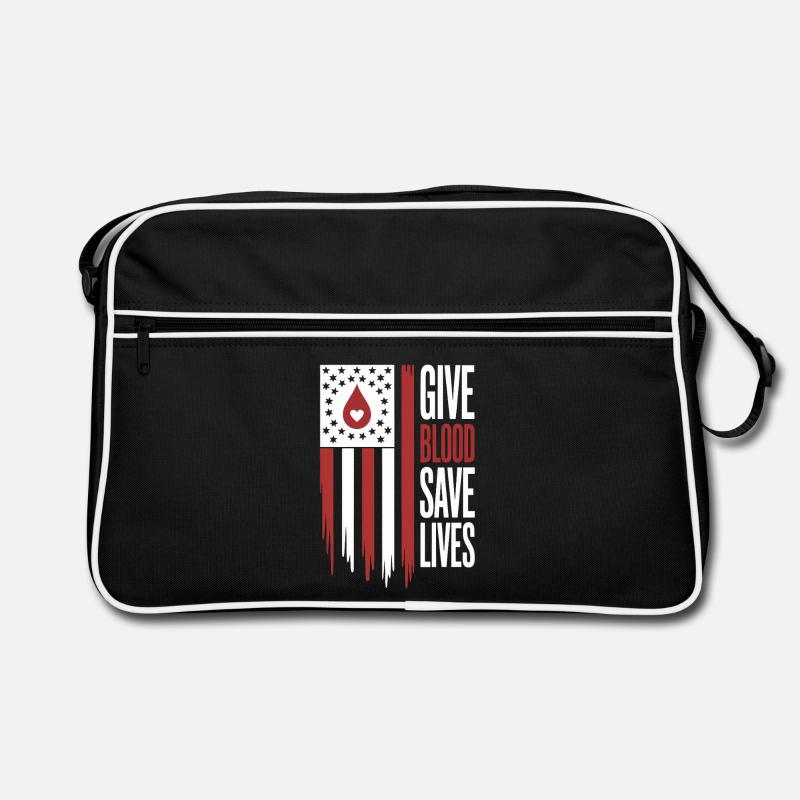 Blutspender Blutspende Retro Tasche