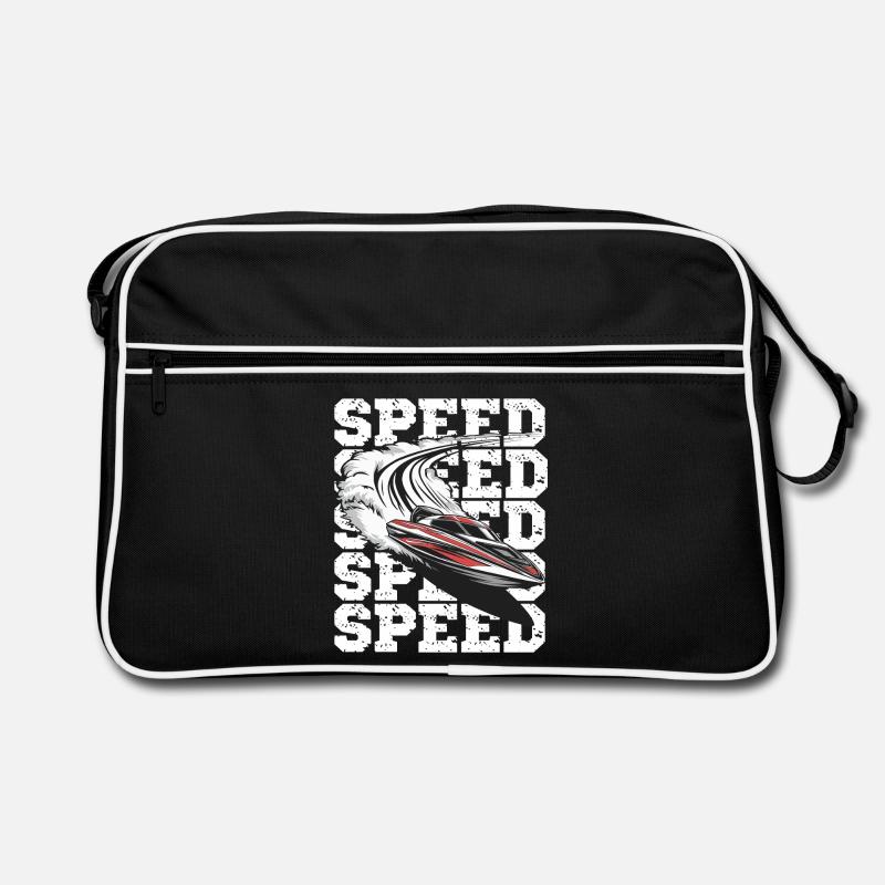  Geschwindigkeit Motorboot Abenteuer Retro Tasche