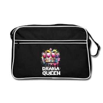 Königin Von Allem Mit Attitüde Und Stil - Retro Tasche - Schwarz/Weiß - Vorne