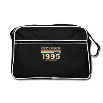 December 1995 Birthday December 1995 December - Retro Bag - black/white - Front
