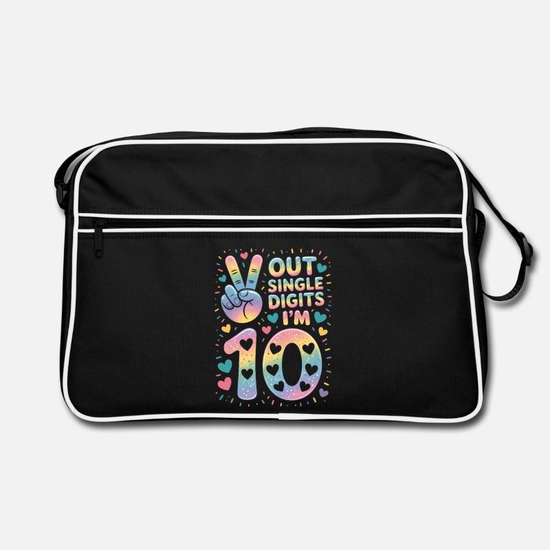10th Birthday Girl | Double digits fun Retro Bag