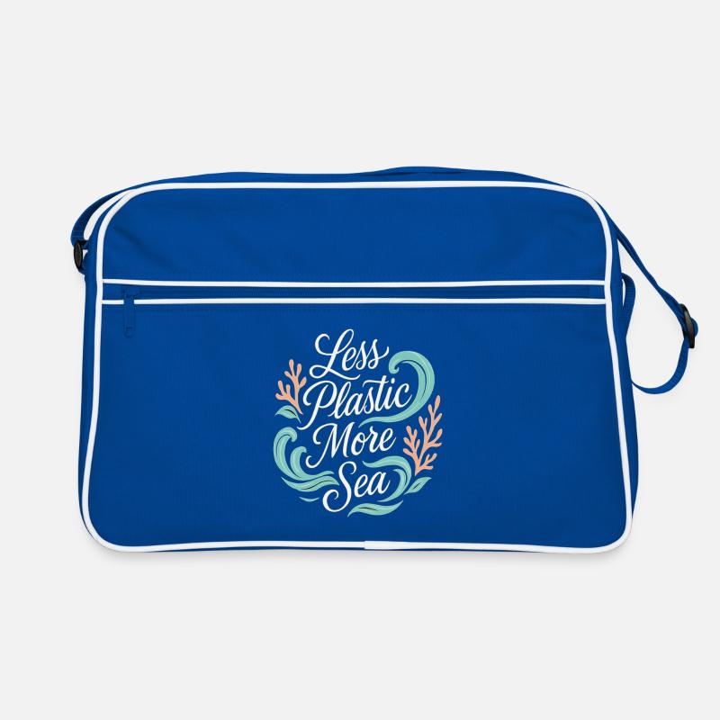 Less Plastic More Sea – Environment & Ocean Protection Retro Bag