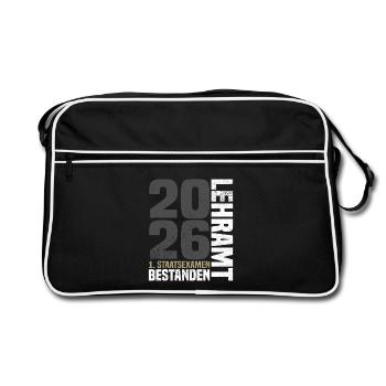 1st State Examination Teacher Training 2026 - Retro Bag - black/white - Front