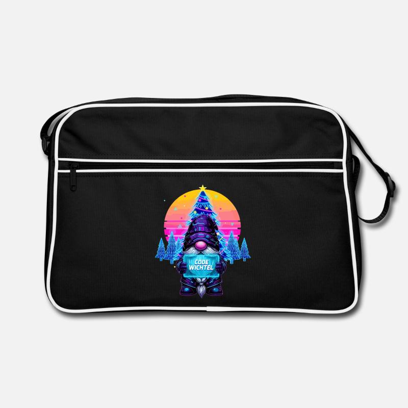 Cyberpunk Code Gnome - Synthwave Noël Nerd Sac Retro