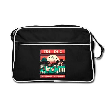 IRL DLC | Chickens in the garden - Retro Bag - black/white - Front