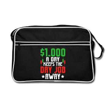 Trading Boursier Crypto Trader Boursier - Sac Retro - noir/blanc - Devant