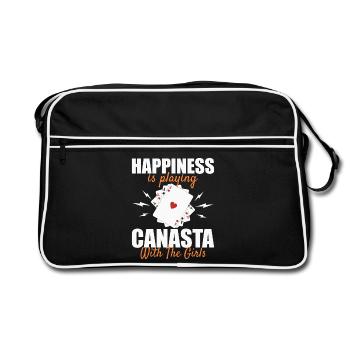 Canasta Luck: Playing cards with the girls - Retro Bag - black/white - Front