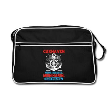 North Sea CUXHAVEN MY NORTH SEA MY PORT Cuxhaven - Retro Bag - black/white - Front