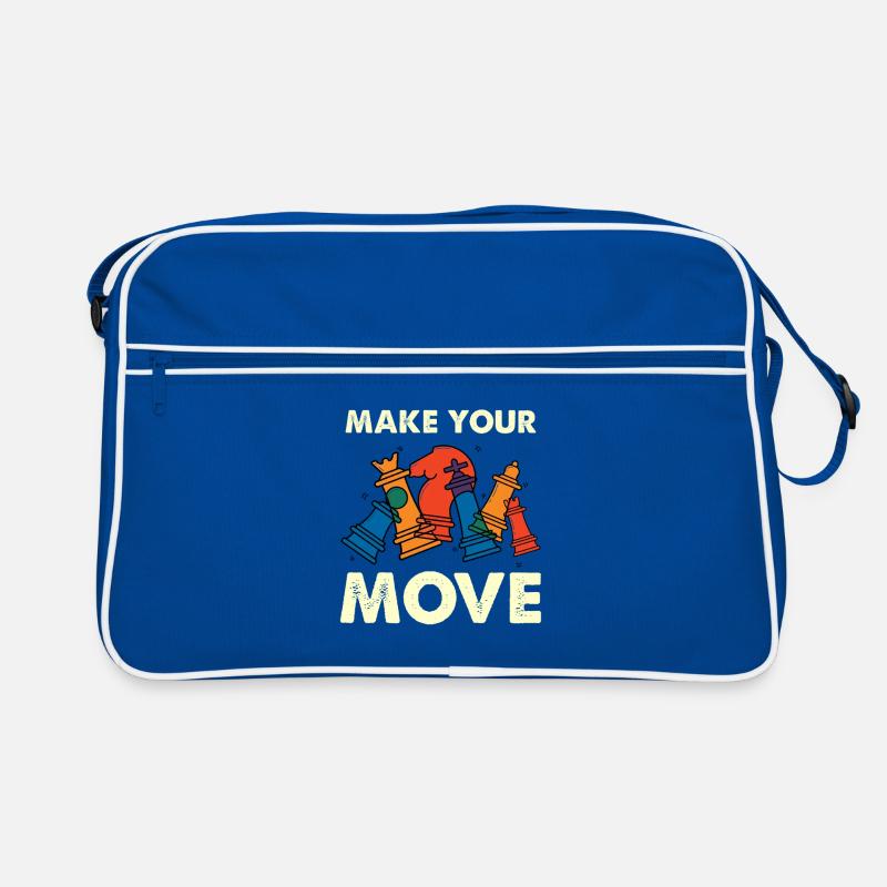 Faites votre mouvement – pièces d’échecs colorées Sac Retro