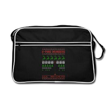 Envahisseurs de Noël | Jeu de tir | Noël moche - Sac Retro - noir/blanc - Devant