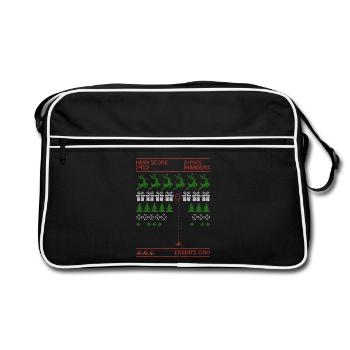 Envahisseurs de Noël | Jeu de tir | Noël moche - Sac Retro - noir/blanc - Devant