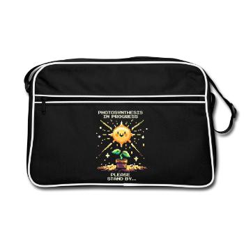 Photosynthèse en cours | Humour végétal - Sac Retro - noir/blanc - Devant