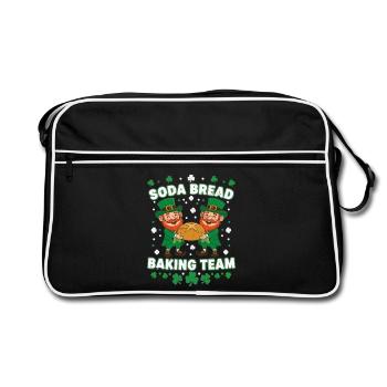 Drôle de pain au soda équipe de cuisson St Patricks - Sac Retro - noir/blanc - Devant