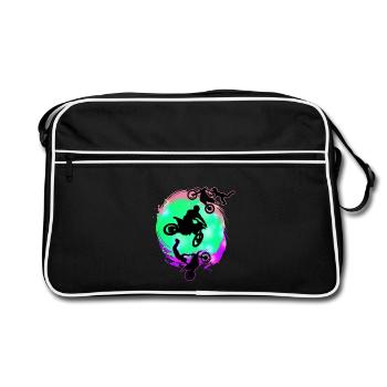 Motocross - MX - Sac Retro - noir/blanc - Devant
