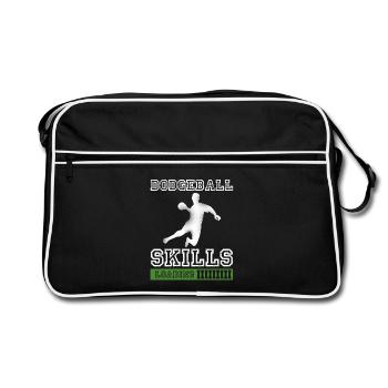 Dodgeball Skills Laden - Retro Tasche - Schwarz/Weiß - Vorne