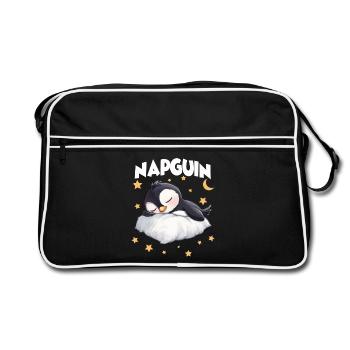 Chemises de nuit Penguin Napguin Drôle de nuit - Sac Retro - noir/blanc - Devant