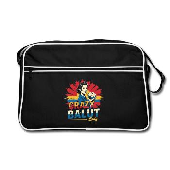 Crazy Balut Lady Phillippinen - Retro Tasche - Schwarz/Weiß - Vorne