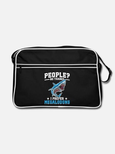 Équipe de recherche Megalodon Megalodon Shark Lover - Sac Retro - noir/blanc - Devant