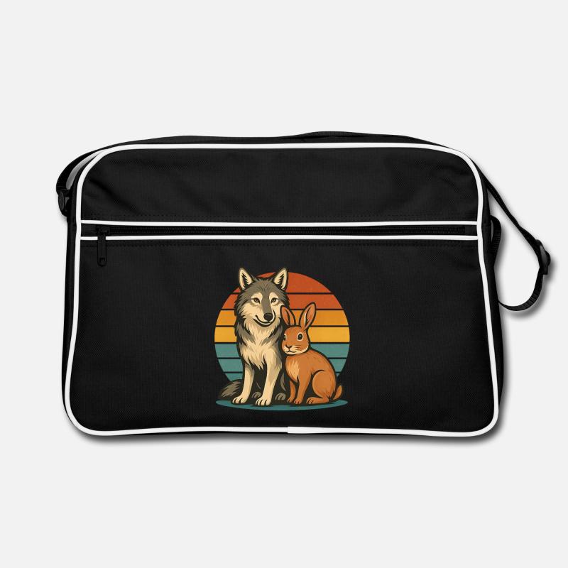 Loup et Lapin Sac Retro