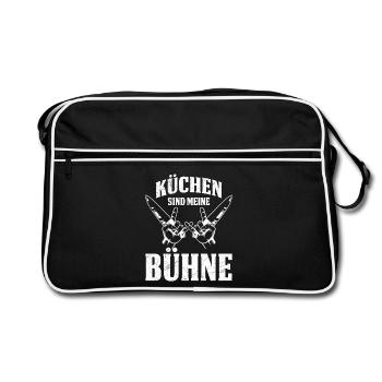 KITCHENS ARE MY STAGE Fun - Retro Bag - black/white - Front
