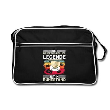 Postman THE RETIRED DELIVERY LEGEND - Retro Bag - black/white - Front