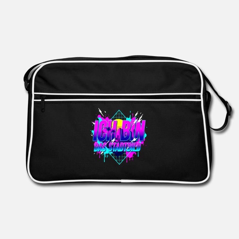 Ich Bin das Stadtbild - 80er Retro Synthwave Neon Retro Tasche