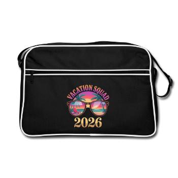 Vacances de l’équipe de vacances 2026 - Sac Retro - noir/blanc - Devant