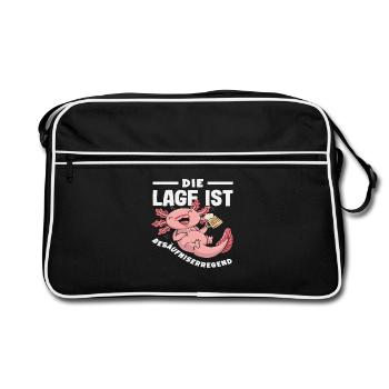 The location is drunken: Axolotl - Retro Bag - black/white - Front