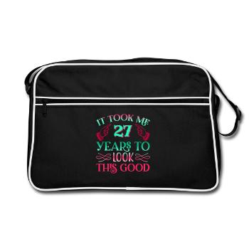 It took 27 years to look so good - Retro Bag - black/white - Front