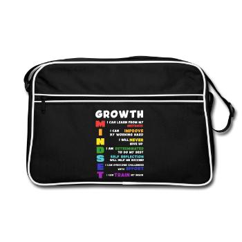 Growth Mindset Acronym Poster - Sac Retro - noir/blanc - Devant