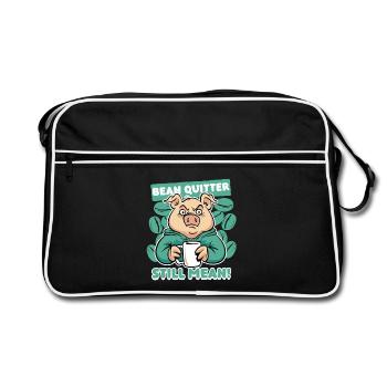 Kaffeeentzug Koffeinfrei Ex-Kaffeetrinker - Retro Tasche - Schwarz/Weiß - Vorne