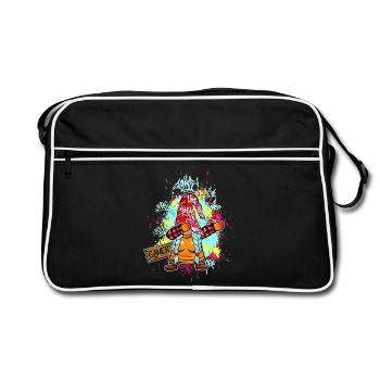 GNOME GAMER Dab Graffiti Joueuse de Noël - Sac Retro - noir/blanc - Devant