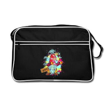 GAMER WICHTEL Dab Graffiti Zocker Gnome - Sac Retro - noir/blanc - Devant