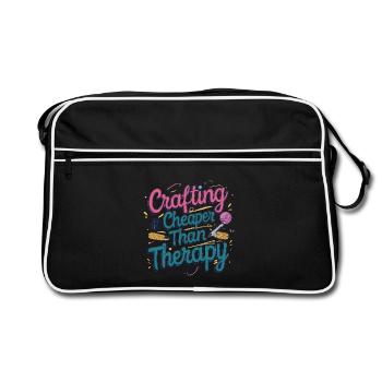 L’artisanat est moins cher que la thérapie - Sac Retro - noir/blanc - Devant