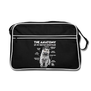 Motifs de chats mignons Femmes Chats Femmes Britanniques - Sac Retro - noir/blanc - Devant