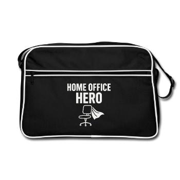 Home Office Hero: Your everyday office life - Retro Bag - black/white - Front