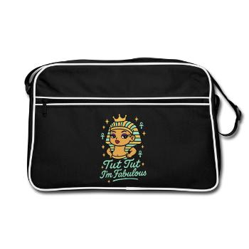 Pharaoh Archaeology in Ancient Egypt - Retro Bag - black/white - Front