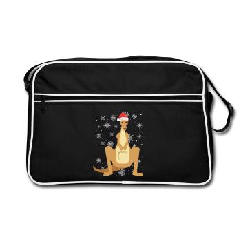 Le kangourou dans la magie de Noël - Sac Retro - noir/blanc - Devant