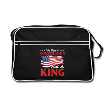 We Have A Constitution Not A King USA - Retro Bag - black/white - Front