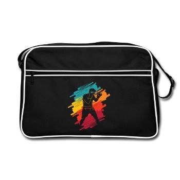 Boxing Martial Arts Boxing Men Boys Boxers - Retro Bag - black/white - Front