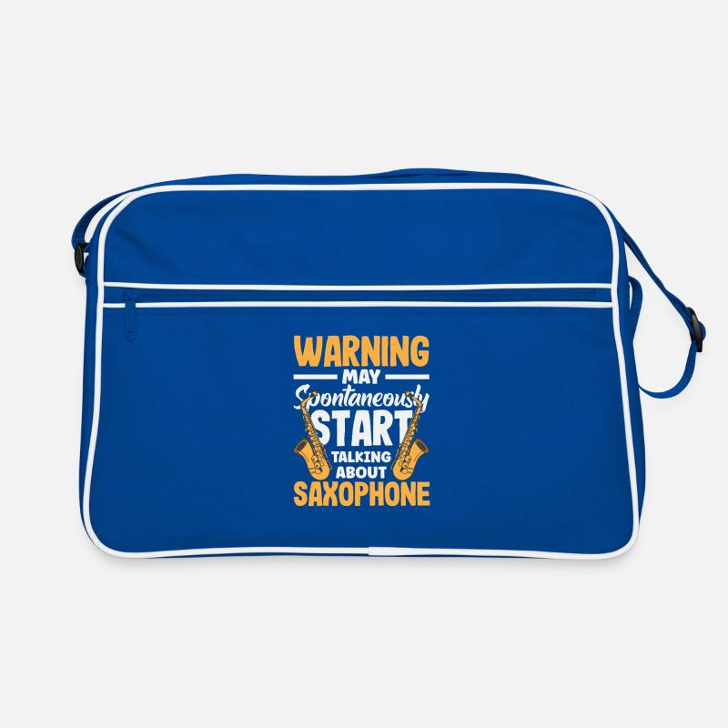 Warnung Mai Start Gespräch Über Jazz-saxophon Retro Tasche