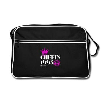 Chefin Edition 1993 32 Geburtstag Spruch - Retro Tasche - Schwarz/Weiß - Vorne