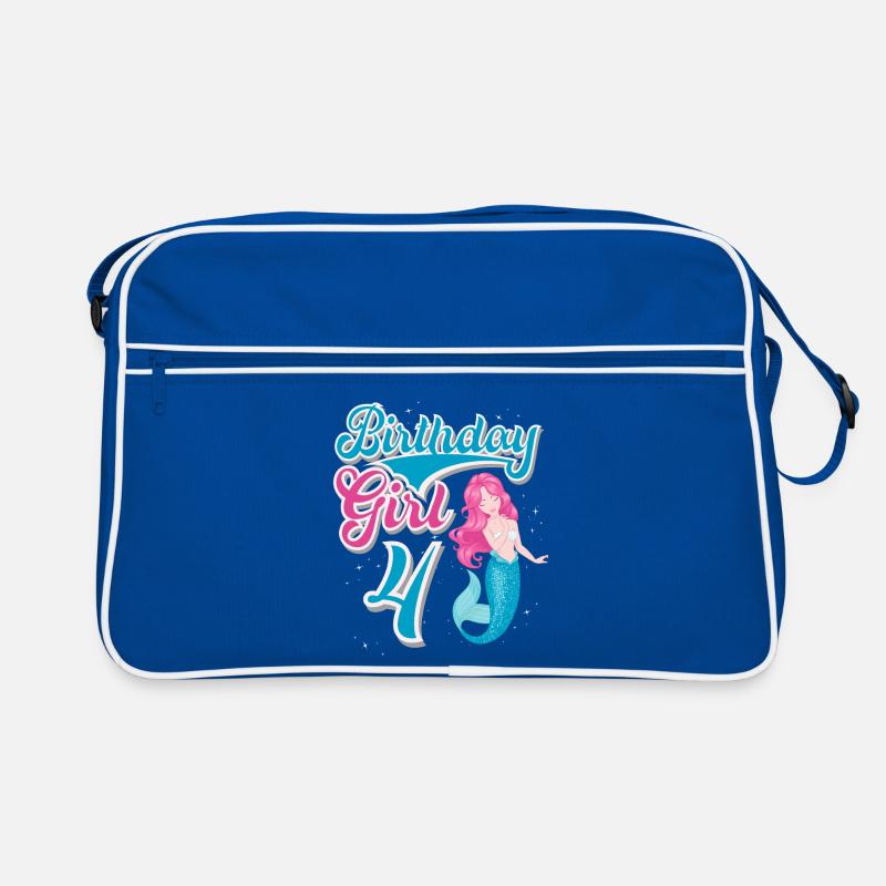 Sirène du 4e anniversaire Sac Retro