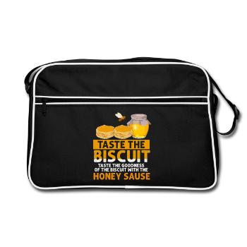 Goûtez le biscuit à la sauce au miel - Sac Retro - noir/blanc - Devant