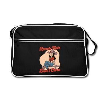 La femme du fermier, la mère des cheveux de ranch s’en moque. - Sac Retro - noir/blanc - Devant