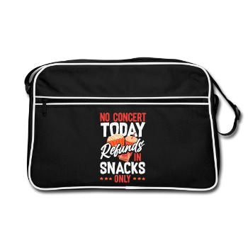 Kein Konzert Heute Trauriges Musik - Retro Tasche - Schwarz/Weiß - Vorne