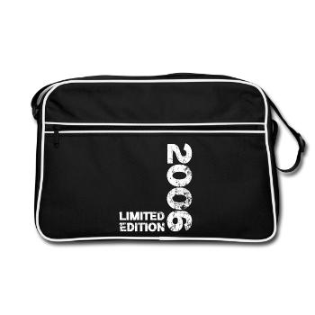 Anniversaire 2006 Né en 2006 Cadeau D'anniversaire - Sac Retro - noir/blanc - Devant