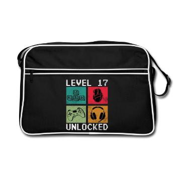 Level 17 Unlocked Retro Gamer - Retro Bag - black/white - Front