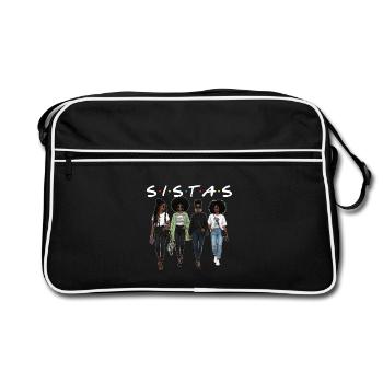 Sistas – Melanin Pride Racines africaines - Sac Retro - noir/blanc - Devant